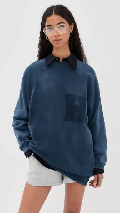 HALFBOY Over Crew Sweatshirt Mood Indigo | Thumbnail 2 HALFBOY Over Crew Sweatshirt Mood Indigo | Thumbnail 2