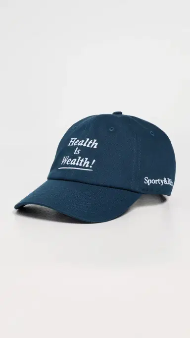 Sporty & Rich Health Is Wealth Cap Light Navy One Size | Thumbnail 2 Sporty & Rich Health Is Wealth Cap Light Navy One Size | Thumbnail 2
