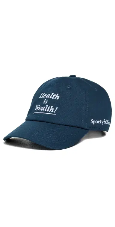 Sporty & Rich Health Is Wealth Cap Light Navy One Size | Thumbnail 1 Sporty & Rich Health Is Wealth Cap Light Navy One Size | Thumbnail 1