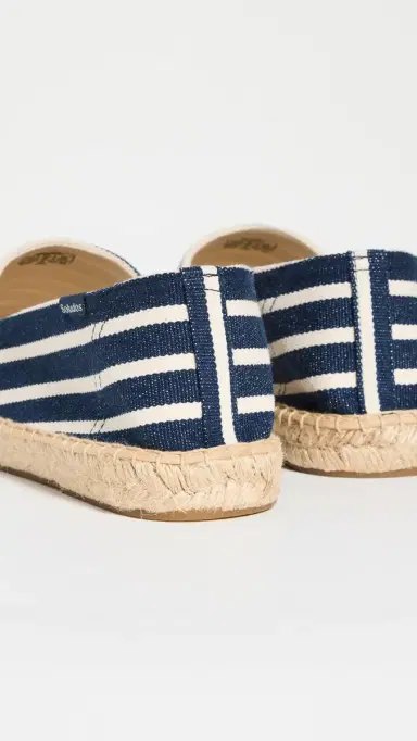Soludos Striped Slip On Espadrilles Dark Navy/ | Thumbnail 3