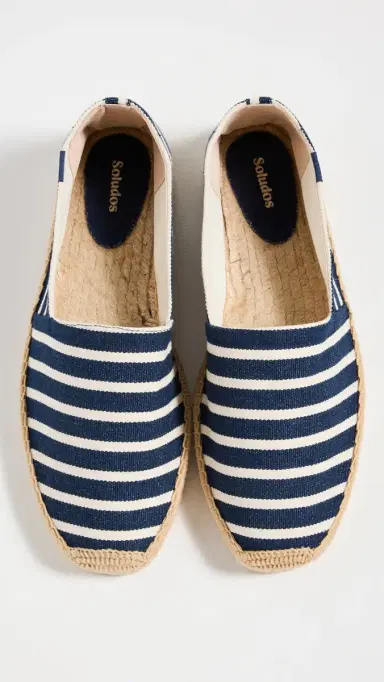 Soludos Striped Slip On Espadrilles Dark Navy/ | Thumbnail 4