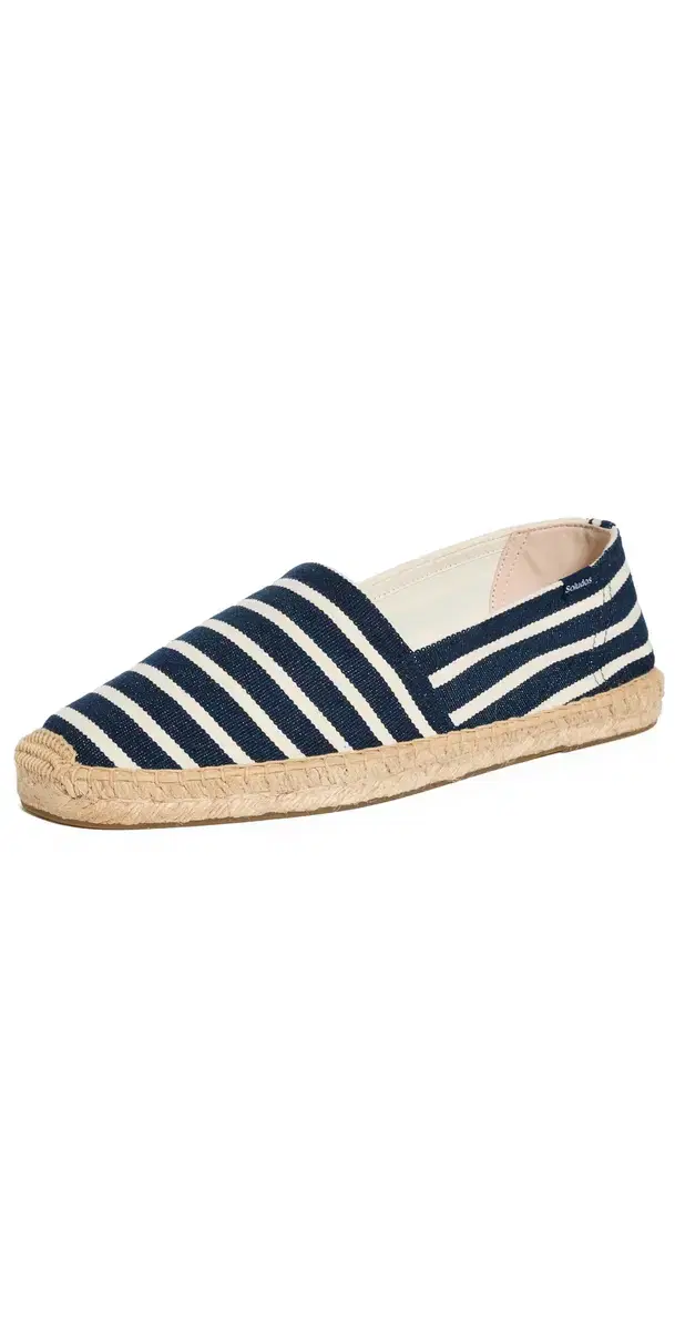 Striped Slip On Espadrilles Dark Navy/