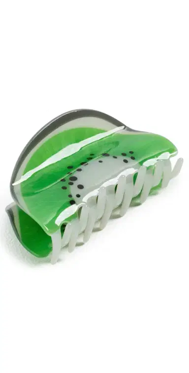 By Adina Eden Kiwi Slice Hair Claw Clip Green One Size | Thumbnail 1