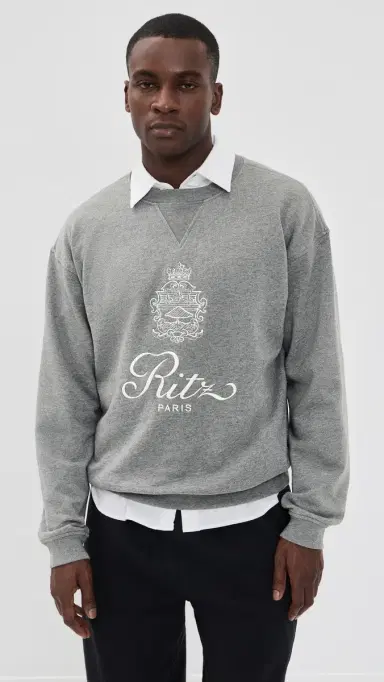 FRAME Ritz Unisex Sweatshirt Heather Grey | Thumbnail 4 FRAME Ritz Unisex Sweatshirt Heather Grey | Thumbnail 4