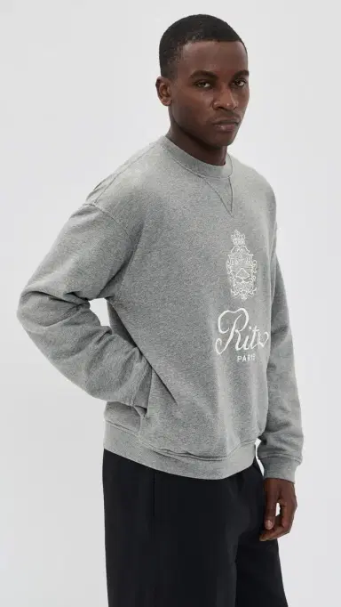 FRAME Ritz Unisex Sweatshirt Heather Grey | Thumbnail 6 FRAME Ritz Unisex Sweatshirt Heather Grey | Thumbnail 6
