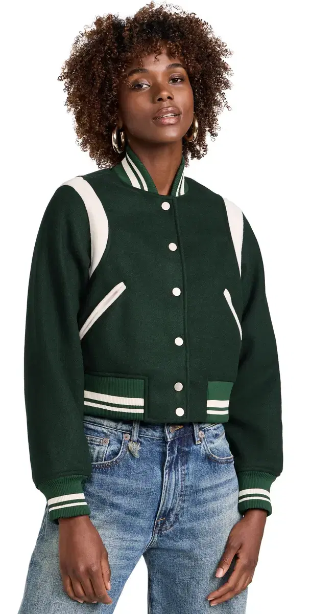 BLANKNYC Smart ove Bomber Jacket Green Combo