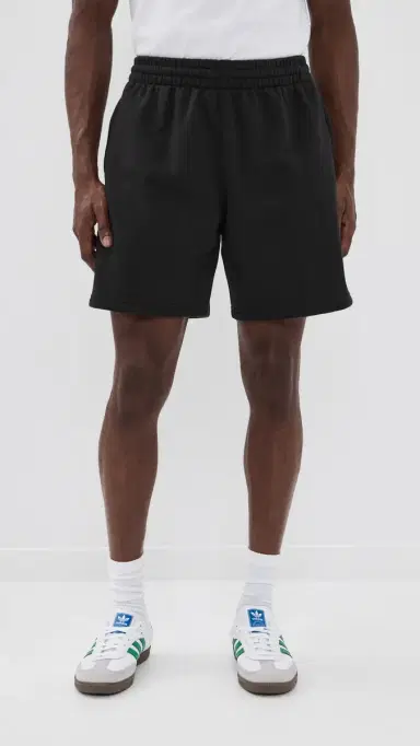 adidas Trefoil Essentials Fleece Shorts 7 Black | Thumbnail 2 adidas Trefoil Essentials Fleece Shorts 7 Black | Thumbnail 2