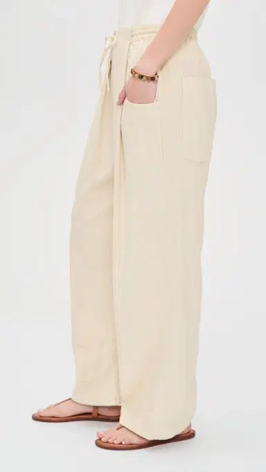 Free People Chambers Laid Back Pull On Linen Pants Summer Sand S | Thumbnail 4