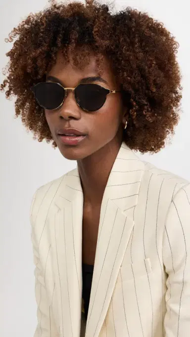 Bottega Veneta Thin Triangle Oval Sunglasses | Thumbnail 3 Bottega Veneta Thin Triangle Oval Sunglasses | Thumbnail 3