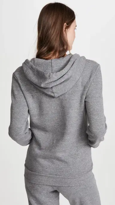 Aviator Nation 5 Stripe Zip Hoodie Heather Grey | Thumbnail 3 Aviator Nation 5 Stripe Zip Hoodie Heather Grey | Thumbnail 3