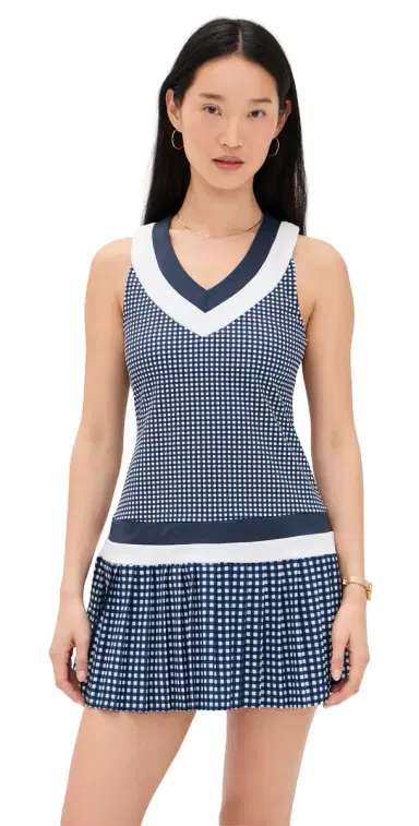Addison Bay Match Dress Navy Gingham | Thumbnail 1 Addison Bay Match Dress Navy Gingham | Thumbnail 1