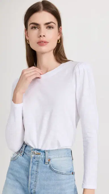 Veronica Beard Jean Mason Baseball Tee White | Thumbnail 2