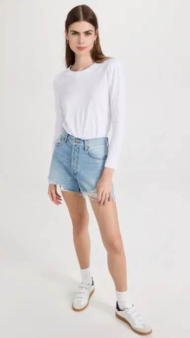 Veronica Beard Jean Mason Baseball Tee White | Thumbnail 5