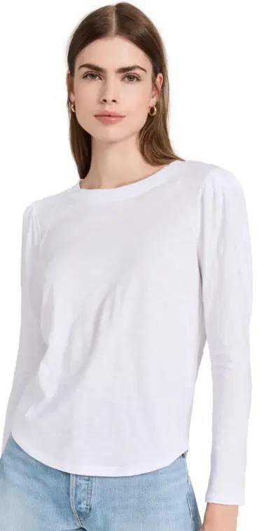 Veronica Beard Jean Mason Baseball Tee White | Thumbnail 1