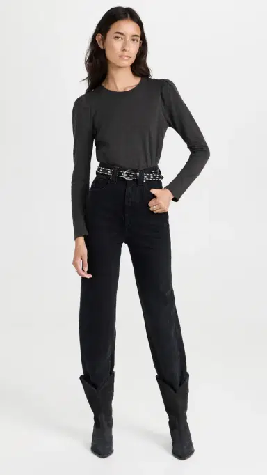 Veronica Beard Jean Mason Baseball Tee Charcoal L | Thumbnail 5 Veronica Beard Jean Mason Baseball Tee Charcoal L | Thumbnail 5