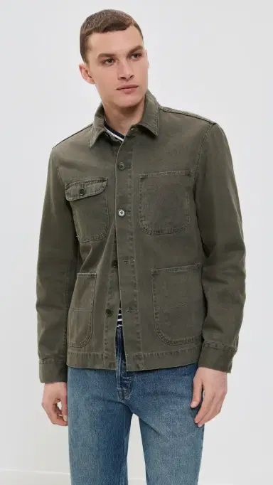 Alex Mill Garment Dyed Work Jacket Thyme M | Thumbnail 2