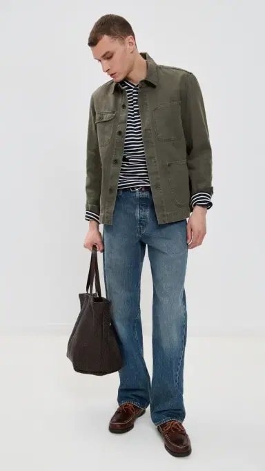 Alex Mill Garment Dyed Work Jacket Thyme M | Thumbnail 5