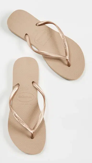 Havaianas Slim Flip Flops Rose Gold 9/10 | Thumbnail 5 Havaianas Slim Flip Flops Rose Gold 9/10 | Thumbnail 5