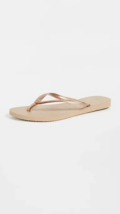 Havaianas Slim Flip Flops Rose Gold 9/10 | Thumbnail 6 Havaianas Slim Flip Flops Rose Gold 9/10 | Thumbnail 6