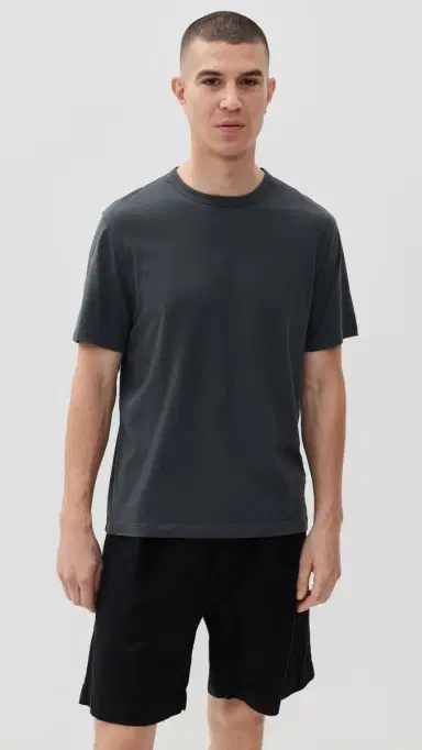 OFFICINE GÉNÉRALE Crew Neck Tee Faded Black | Thumbnail 2 OFFICINE GÉNÉRALE Crew Neck Tee Faded Black | Thumbnail 2