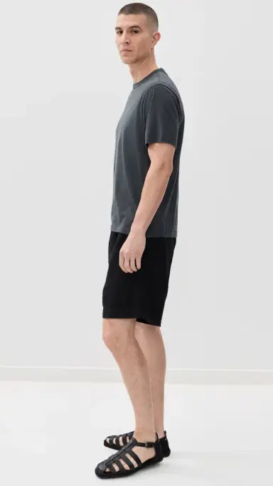 OFFICINE GÉNÉRALE Crew Neck Tee Faded Black | Thumbnail 4 OFFICINE GÉNÉRALE Crew Neck Tee Faded Black | Thumbnail 4