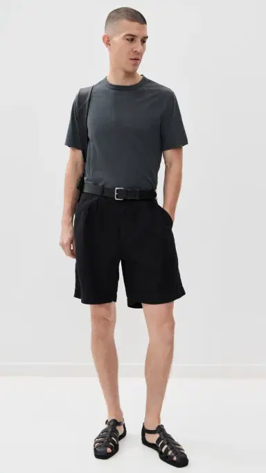 OFFICINE GÉNÉRALE Crew Neck Tee Faded Black | Thumbnail 5 OFFICINE GÉNÉRALE Crew Neck Tee Faded Black | Thumbnail 5