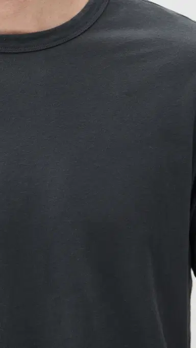 OFFICINE GÉNÉRALE Crew Neck Tee Faded Black | Thumbnail 6 OFFICINE GÉNÉRALE Crew Neck Tee Faded Black | Thumbnail 6