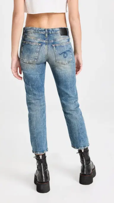 R13 Boy Straight Leg Jeans Kelly Stretch 28 | Thumbnail 3