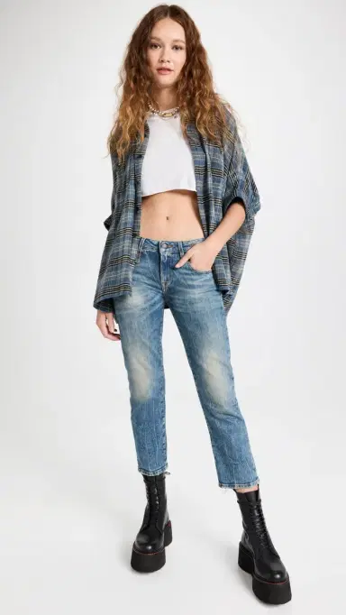 R13 Boy Straight Leg Jeans Kelly Stretch 28 | Thumbnail 5