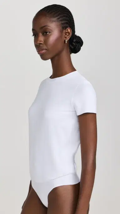 Commando Essential Cotton Tee Thong Bodysuit White L | Thumbnail 4 Commando Essential Cotton Tee Thong Bodysuit White L | Thumbnail 4