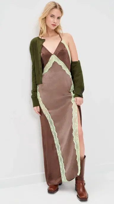 Free People Some Kind of ove Maxi Slip Mink Combo | Thumbnail 2