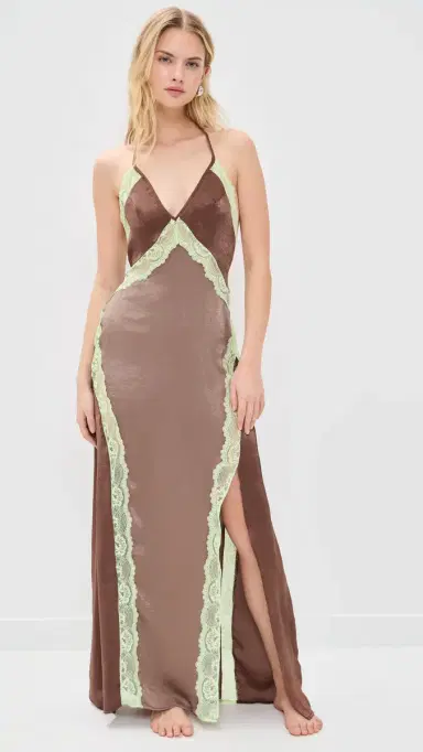 Free People Some Kind of ove Maxi Slip Mink Combo | Thumbnail 3