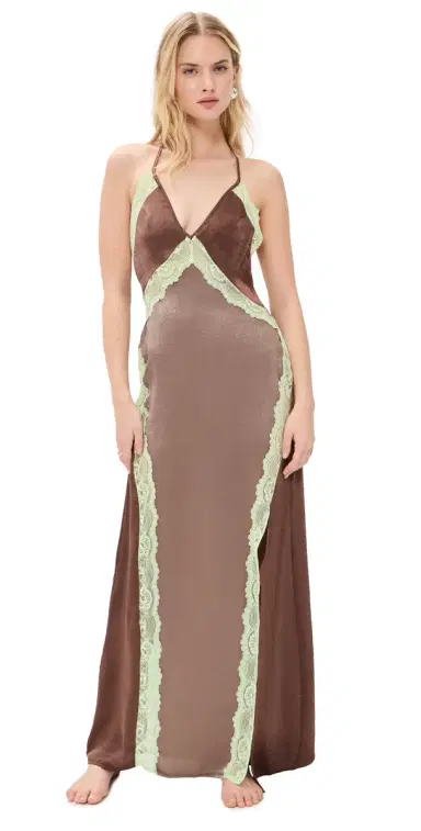 Free People Some Kind of ove Maxi Slip Mink Combo | Thumbnail 1
