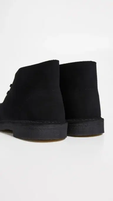 Clarks Suede Desert Boots Black 8 | Thumbnail 5