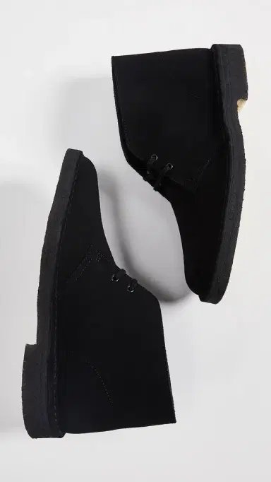 Clarks Suede Desert Boots Black 8 | Thumbnail 6