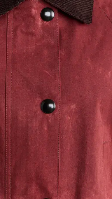 Alex Mill Chiltern Street Barn Jacket In Waxed Cotton Red M | Thumbnail 6