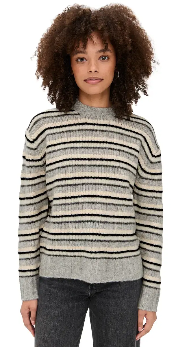 Hanna Sweater Grey White Stripe