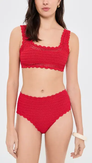 BEACH RIOT Kirby Bikini Bottoms Ruby M | Thumbnail 4