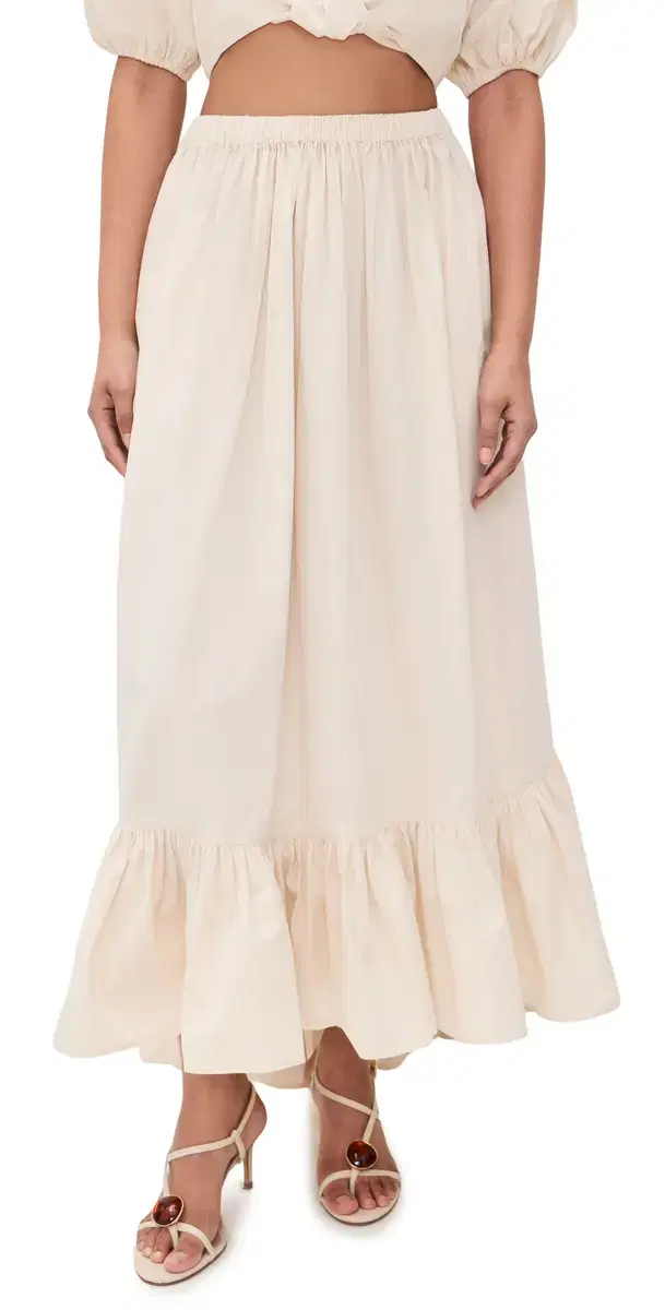 Nicole Poplin Skirt Natural Poplin