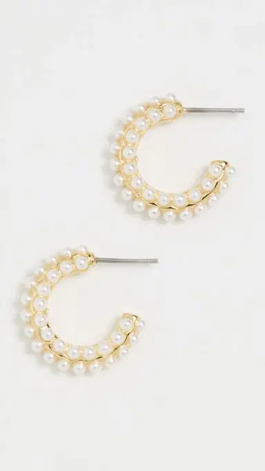 BaubleBar Nina Hoop Earrings /Gold One Size | Thumbnail 2