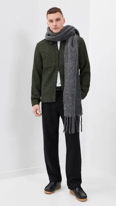 Les Deux Marseille Herringbone Wool Jacket Duffel Bag | Thumbnail 5 Les Deux Marseille Herringbone Wool Jacket Duffel Bag | Thumbnail 5