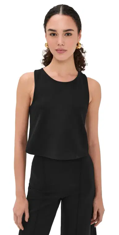 Ripley Rader Ponte Knit Tank Top Black L | Thumbnail 1