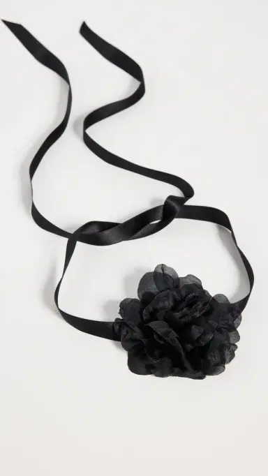 Jennifer Behr Anelise Ribbon Tie Black One Size | Thumbnail 3