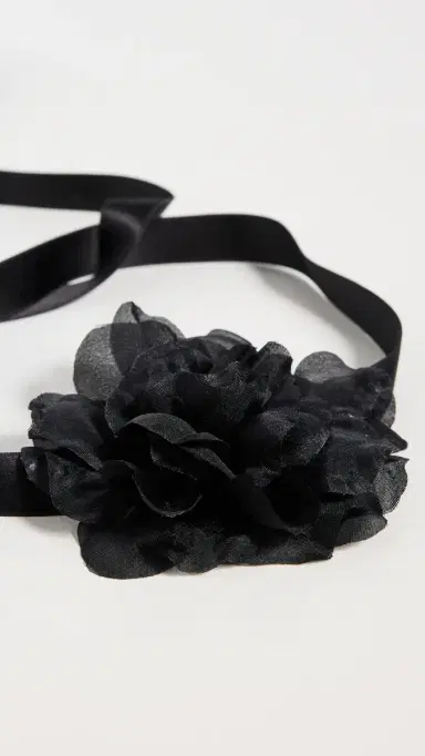 Jennifer Behr Anelise Ribbon Tie Black One Size | Thumbnail 4