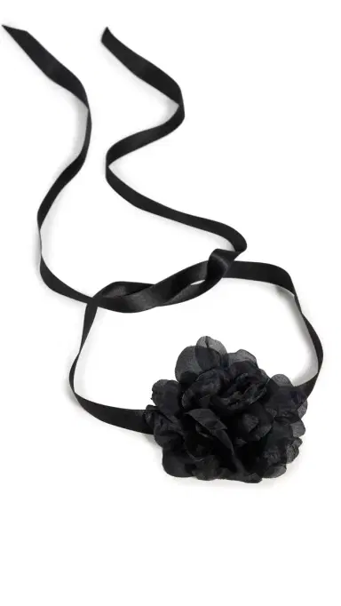 Jennifer Behr Anelise Ribbon Tie Black One Size | Thumbnail 5