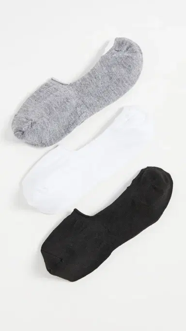 Stems 3 Pack Liner Socks Grey/White/Black One Size | Thumbnail 2