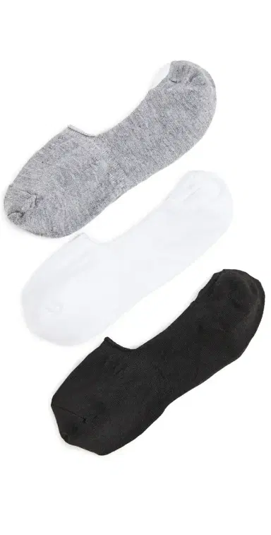 Stems 3 Pack Liner Socks Grey/White/Black One Size | Thumbnail 1