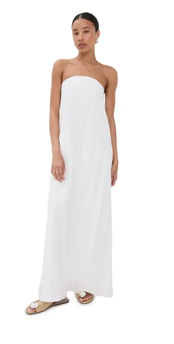Arden trapless Maxi Dress White