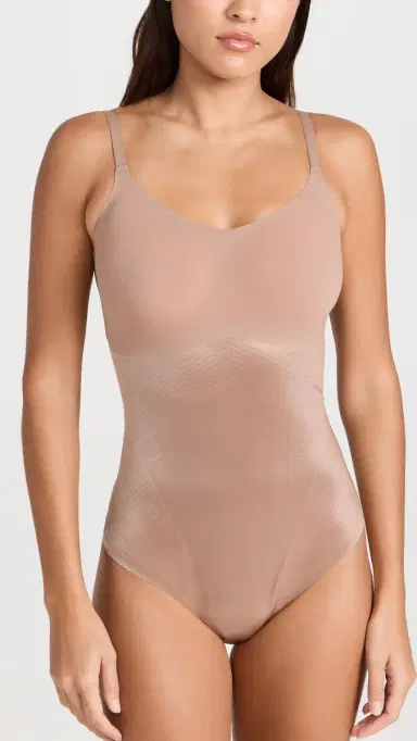 Spanx shape Invisible Cami Thong Bodysuit Cafe au Lait | Thumbnail 2 Spanx shape Invisible Cami Thong Bodysuit Cafe au Lait | Thumbnail 2