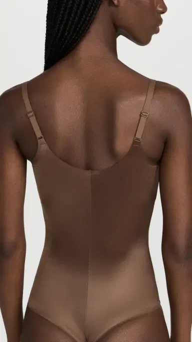 Spanx SPANXshape Invisible Cami Thong Bodysuit Chestnut Brown L | Thumbnail 3